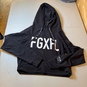 Flag Nor Fail Black Cropped Hoodie Sweater FGXFL
